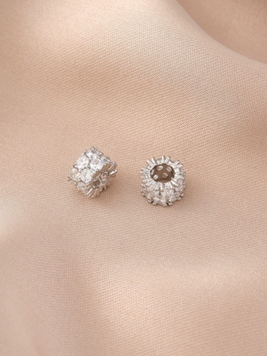 Медный платиновый квадратный браслет ручной работы, колесо из жемчуга, ожерелье, бусины, DIY