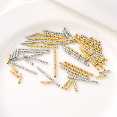 18K包金保色批花直管手链diy手工串珠材料饰品配件管珠细管隔珠