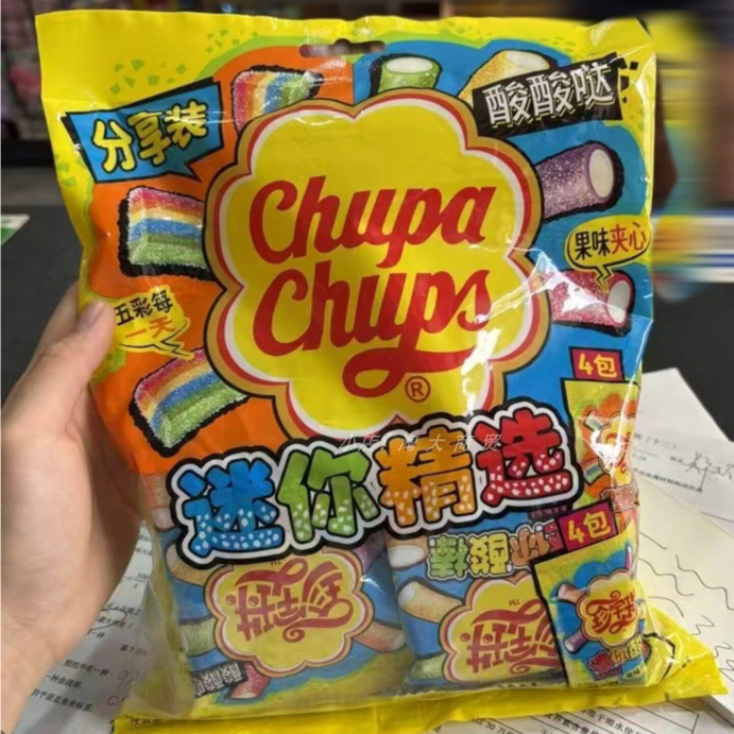 珍宝珠迷你酸条酸棒256g袋装软糖