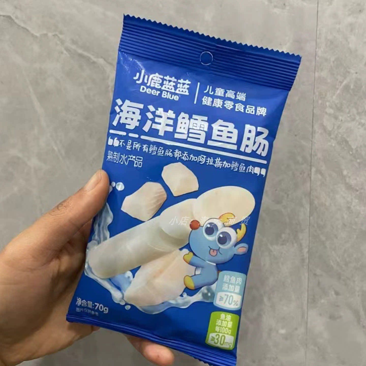 小鹿蓝蓝海洋鳕鱼肠即食休闲小吃