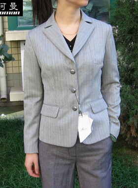 专柜正品 珂曼KEMAN 春秋羊毛职业修身西装女西服 原969 清仓