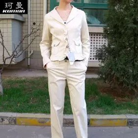 专柜正品 珂曼 OL春秋装职业淑女装修身西装职业套装 原1898 清仓