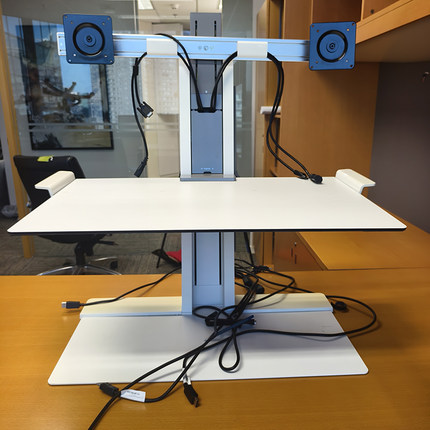 Humanscale双屏显示器支架升降桌人体工学站立式升降桌电脑工作台