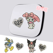 三丽鸥库洛米美乐蒂油箱盖加油贴纸闪光水晶卡通装 饰品钻石汽油贴