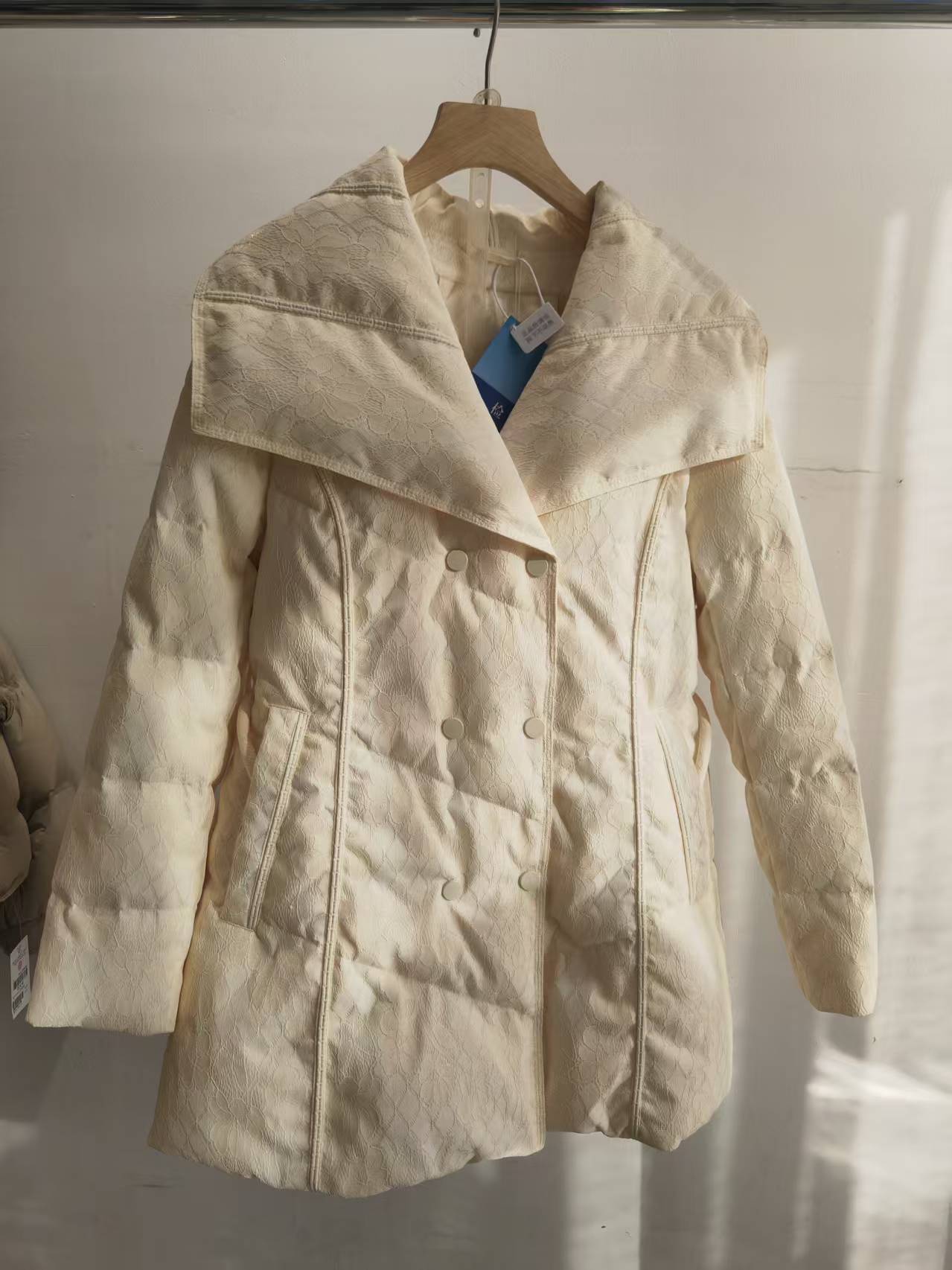 PM-5377款中长款白鸭绒羽绒服