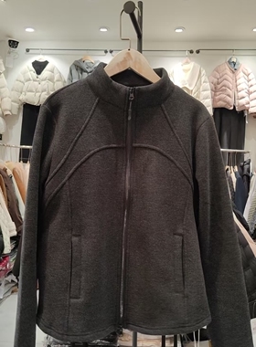 YF25259款立领拉链短款加绒修身外套立领显瘦拼接保暖绒衣时尚款
