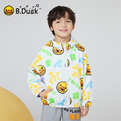 bduck小黄鸭男童风衣外套