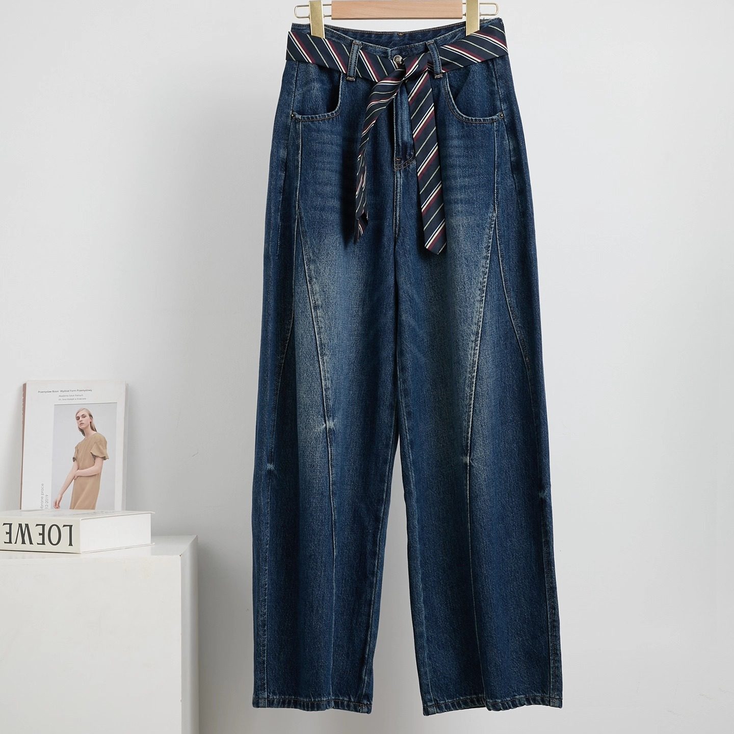 时尚韩版系带牛仔弯刀裤女条纹腰带休闲裤25673,服饰配件/皮带/帽子/围巾,其他配件,淘宝优惠券,粉丝福利购,淘宝优惠卷