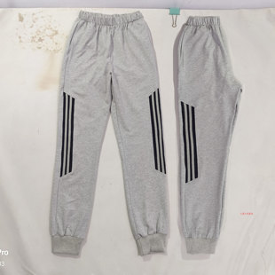 夏季薄款灰色收口长裤 藏蓝色短袖男女学生同款校服仿制