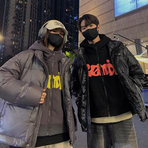 2025新款羽绒服男女同款假两件连帽休闲外套2413A-P258图片
