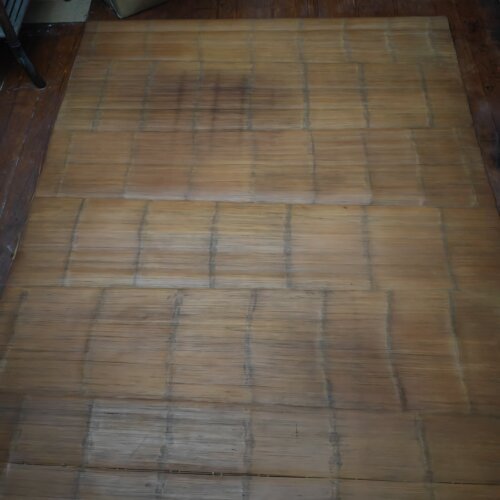 二手60年代手工细篾竹席149.6×193cm厚重25斤多老凉席民俗老包浆