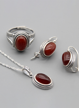 蒙歌三件套旧款民族风草原银饰