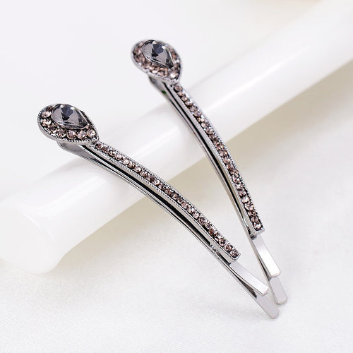 古风发饰刘海水钻一字女士对夹