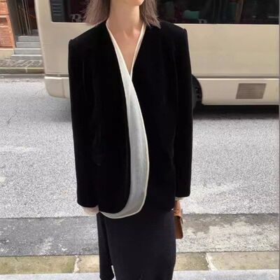 两件套西装柔美row外套女士搭内