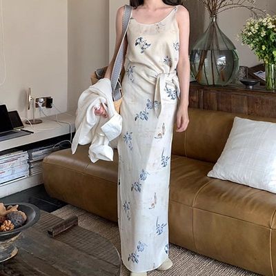 蓝铃雾身裙清冷女气质感人Floati