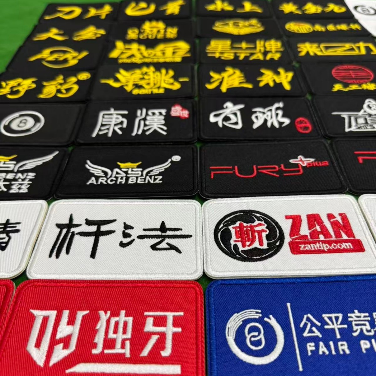 台球杆盒刺绣布贴纸野豹杆包遮瑕桌球中八九球康熙盛世胸贴书包贴