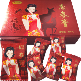 鹿小健鹿参膏10克/袋x25袋/盒吉林特产馈赠礼品盒鹿制品人参制品