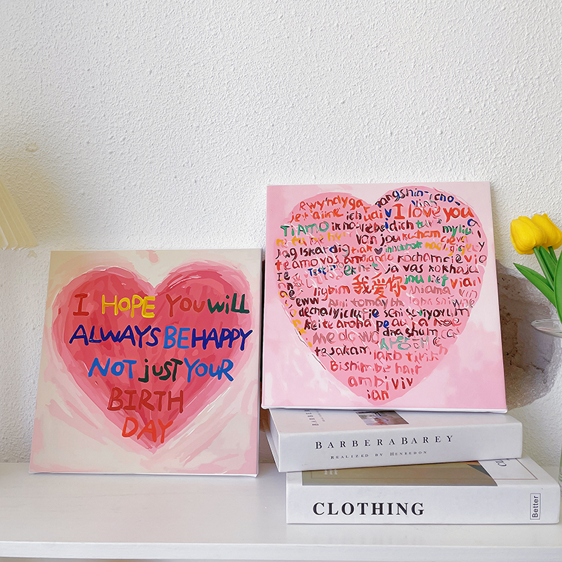 少女心治愈系装饰画摆件生日礼物