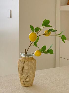 ins韩风仿真柠檬花假花客厅