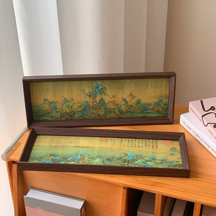 千里江山图中国风非遗工艺品摆件新中式文创特色纪念品装饰画礼物