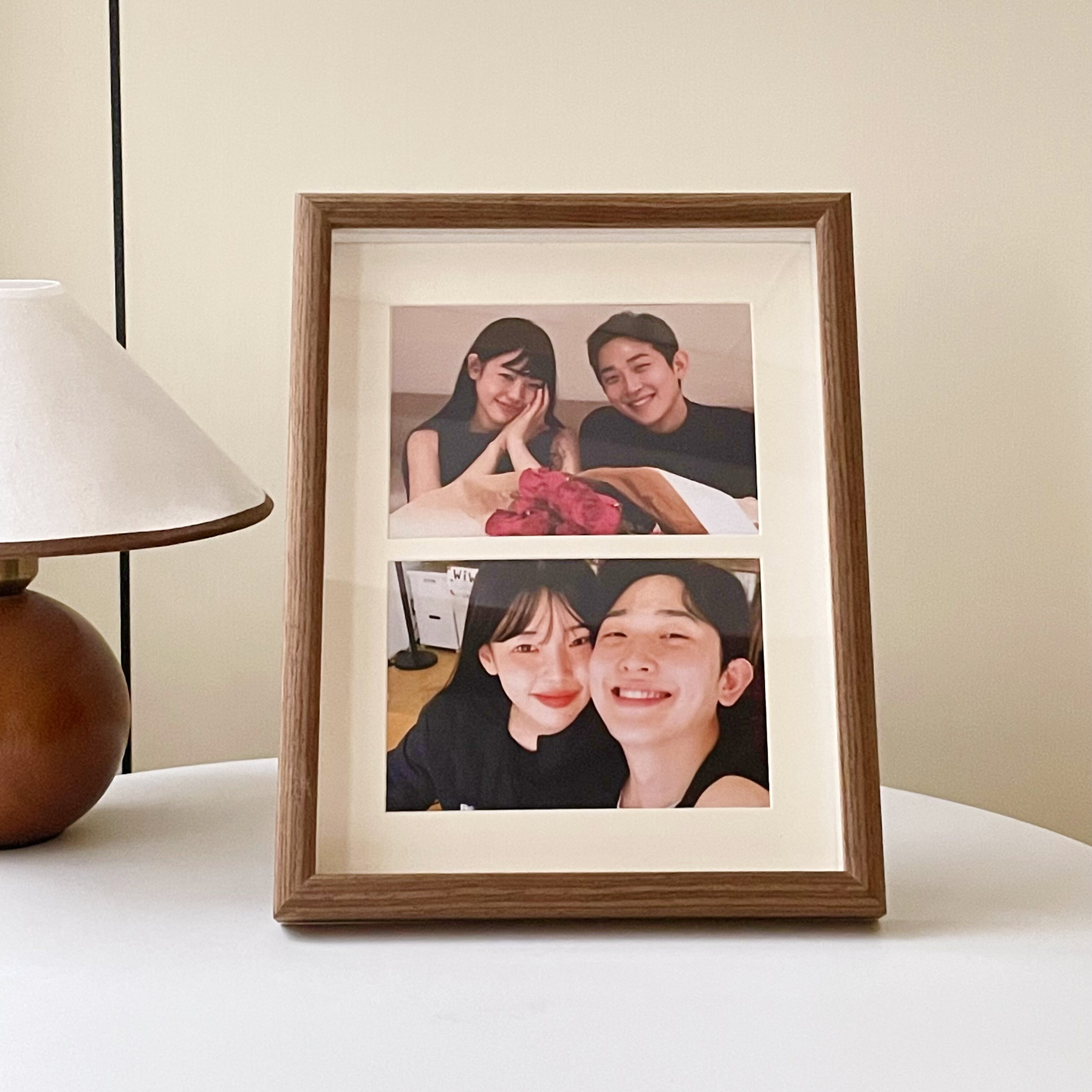 中空立体洗照片打印加相框二联组合情侣摆台定制diy做成相册挂墙