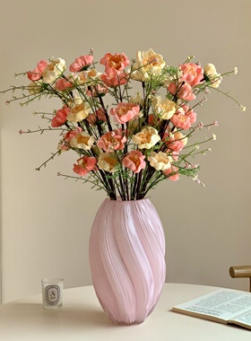仿真花粉蝶假花客厅餐桌装饰品