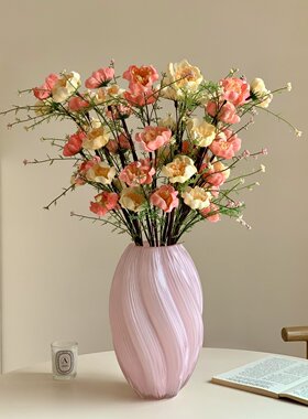 仿真花粉蝶假花客厅餐桌装饰品