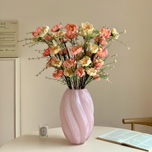 仿真花粉蝶假花客厅餐桌装饰品花瓶摆件杜鹃花彩蝶花婚礼摆设花束