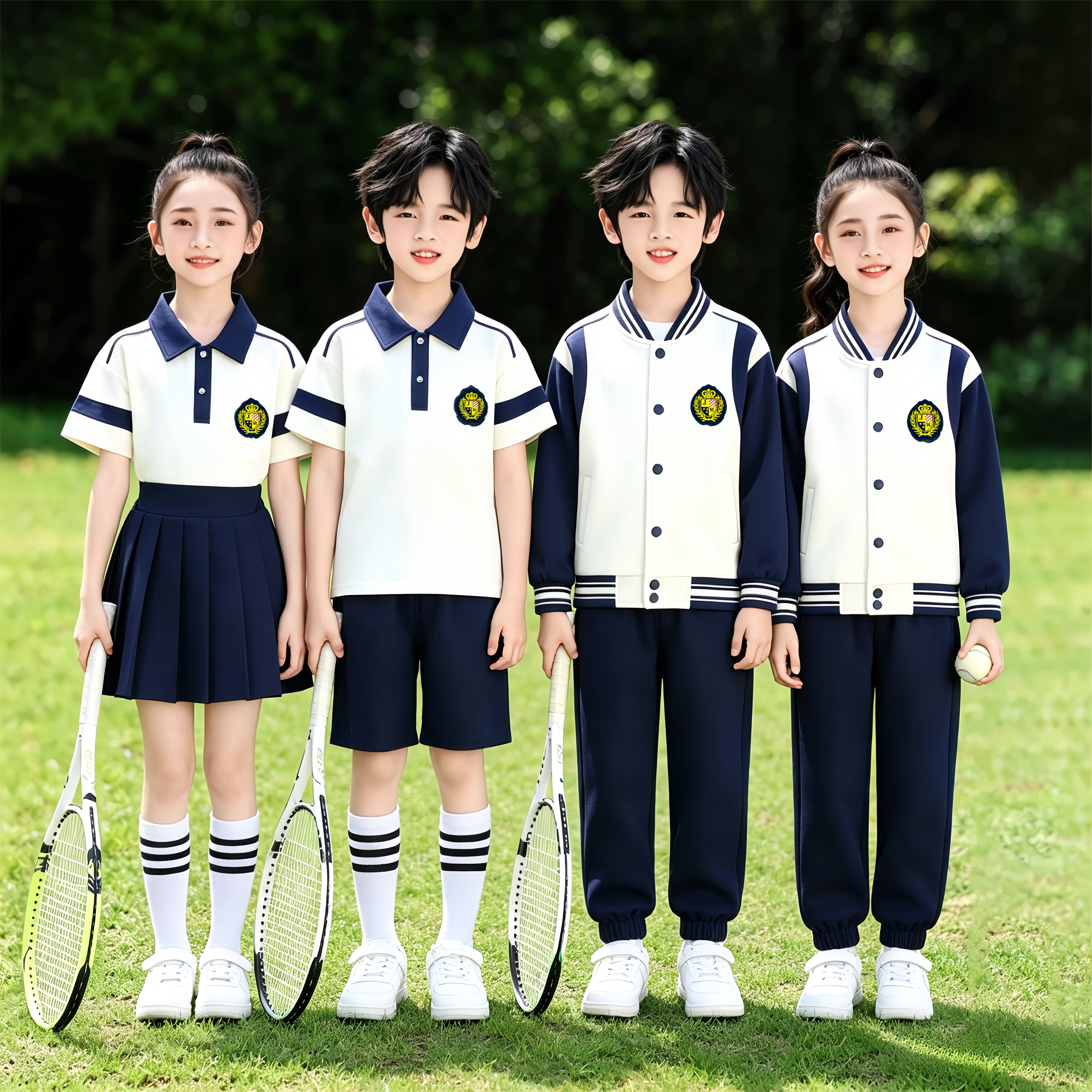 幼儿园园服春秋装运动男女儿童校服小学生校服一年级棒球服三件套
