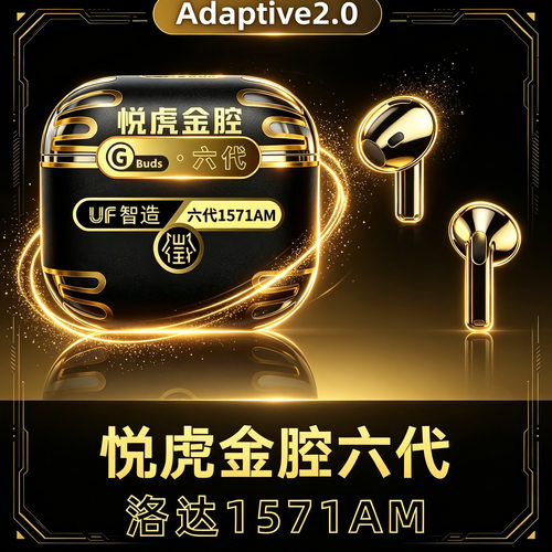 悦虎金腔六代AI降噪蓝牙5.4耳机