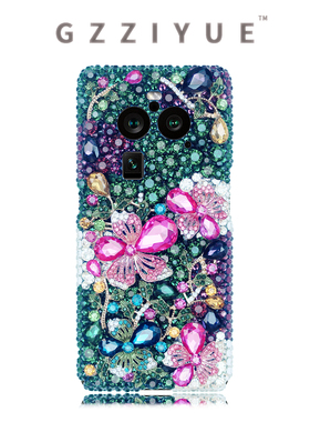 HP适用于OPPO findX8/X7/X6/X5pro创意水钻手机壳定制重工水晶