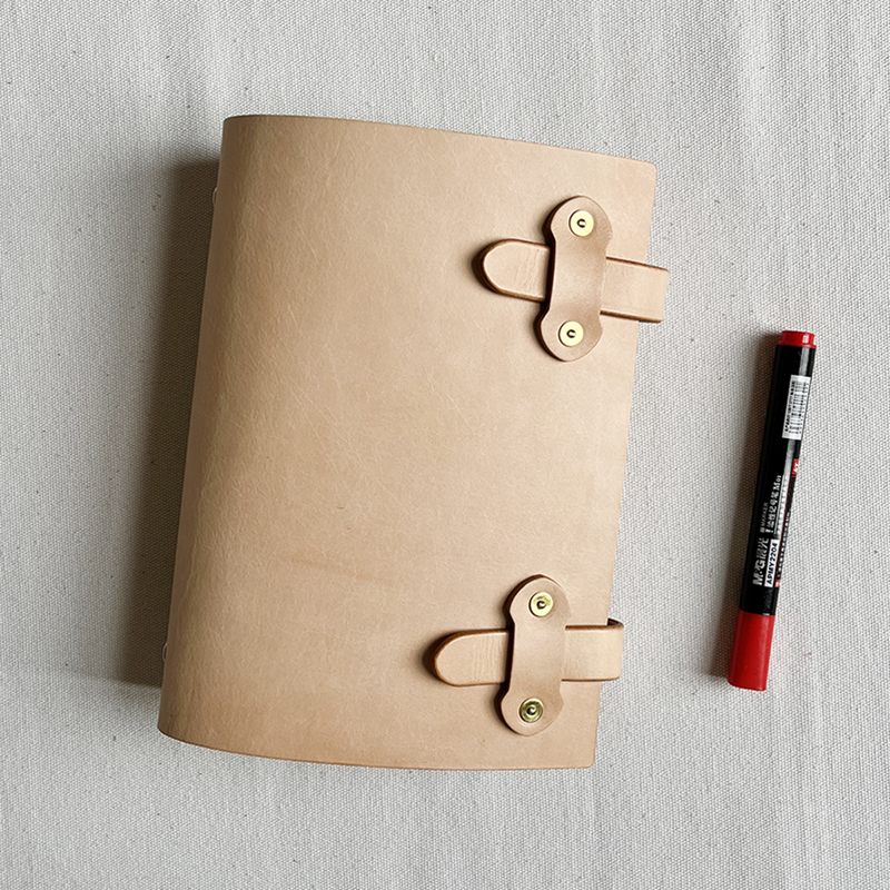 牛皮记事本真皮账本活页夹植鞣革笔记本复古日记本A5商务本