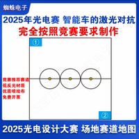 2025年全國大學生光電設計競賽智能車的激光對抗小車場地賽道圖紙