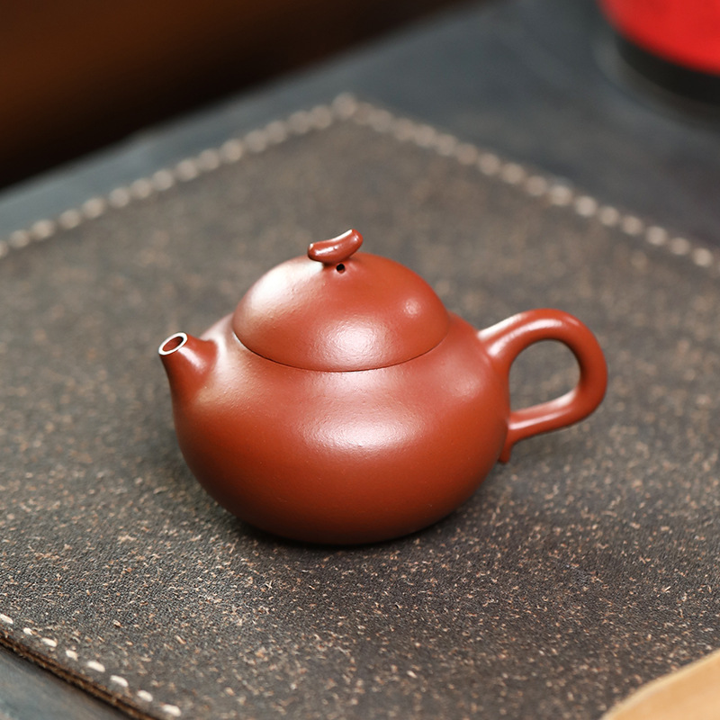 110cc茄段壶宜兴紫砂壶赵庄朱泥