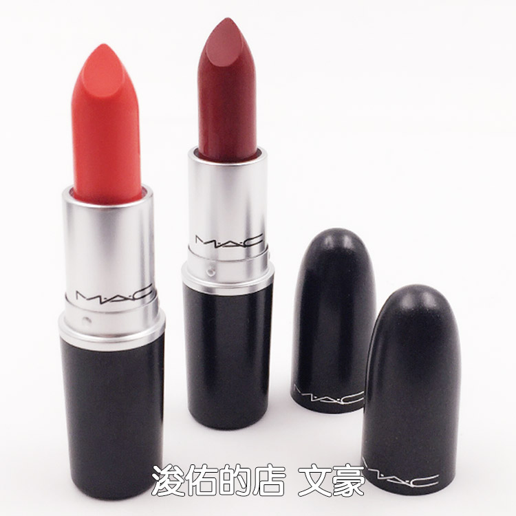 MAC魅可唇膏口红3g哑光豆沙色 ruby woo chili小辣椒see sheer