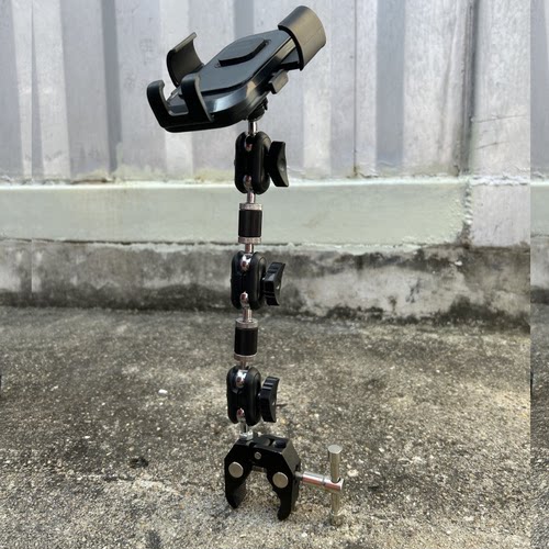 背包客金属蟹夹多功能手机支架