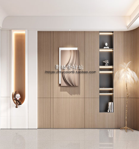 mycolor8影楼摄影网红主 3D直播间背景 壁纸壁画素材大图23-154