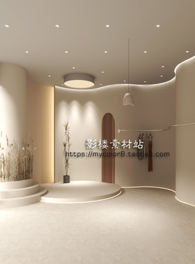 3D直播间背景 影楼摄影网红主播背景 壁纸壁画素材大图23-242
