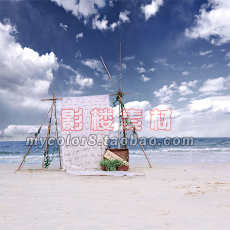 mycolor8 婚纱 影楼摄影背景 海景 主题 素材图片大图16-214