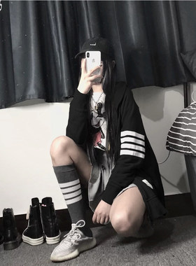 卫衣百搭风情侣带帽开衫休闲外套