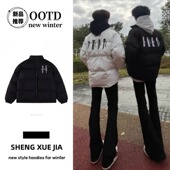 加厚保暖棉袄面包服ins 新款 美式 复古高街立领拉链棉服外套男冬季