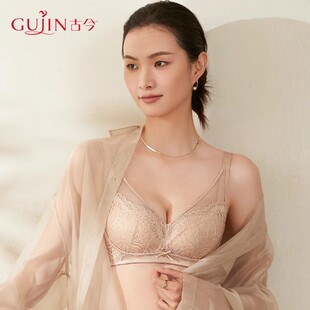 古今女内衣小胸聚拢上薄下厚蕾丝性感无钢圈透气侧收文胸GDB08025