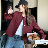 【】安哥拉红小金扣百搭外套2C200-8836-P145-K208，女装短外套，2C200