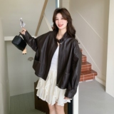 【出货】新款2C200-2601-P175-K288铆钉大口袋皮衣，女装皮衣，2C200