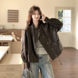 【出货】新款设计款包扣皮衣2C200-2602-P175-K288，女装皮衣，2C200