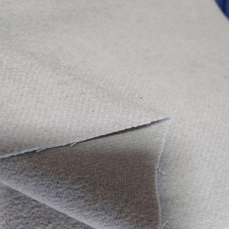 特价雾霾蓝色绵羊绒混纺制衣服装面料西服外套裙子手工布料