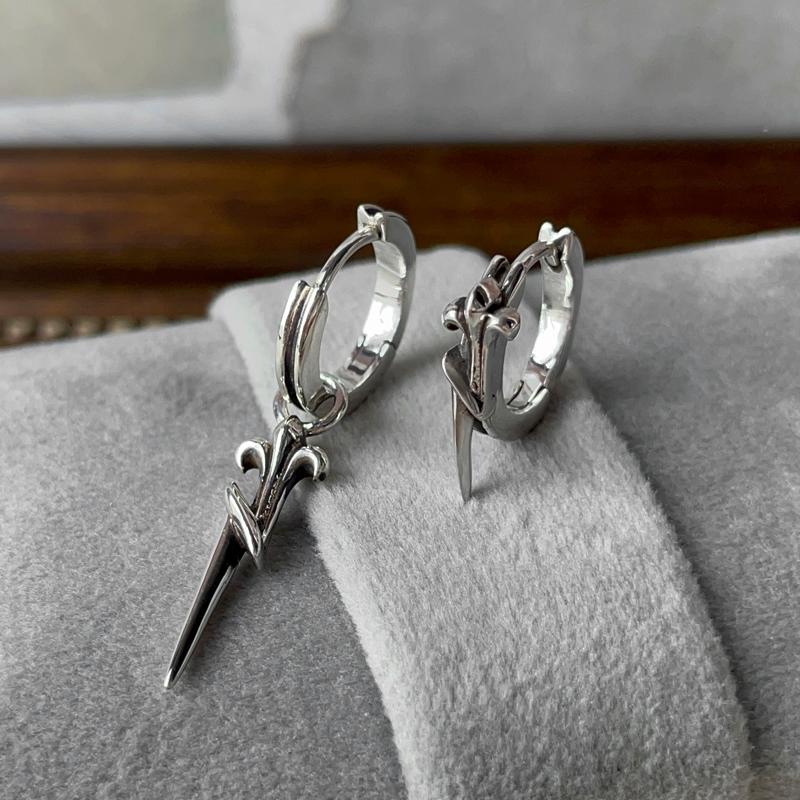 荆棘耳钉s925纯银朋克复古