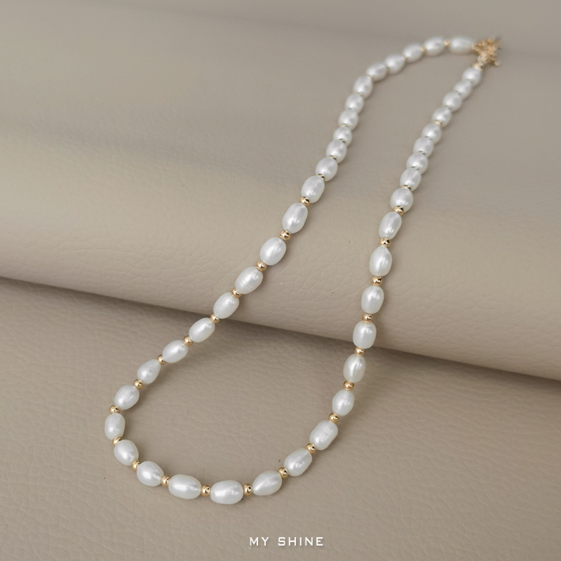 纯银珍珠女士简约项链