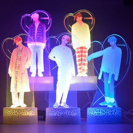Suga金泰亨V金硕珍朴智旻jin防弹少年团BTS7V明星周边礼物品夜灯