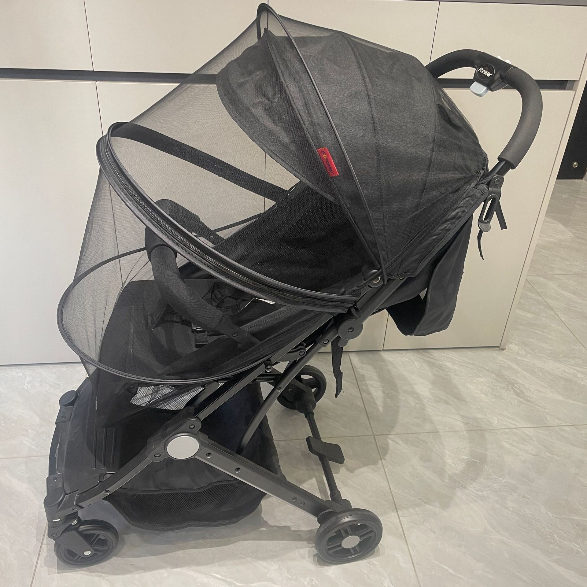 婴儿推车蚊帐全罩式通用拉链式加密加大防蚊帐罩伞车高景观蚊帐